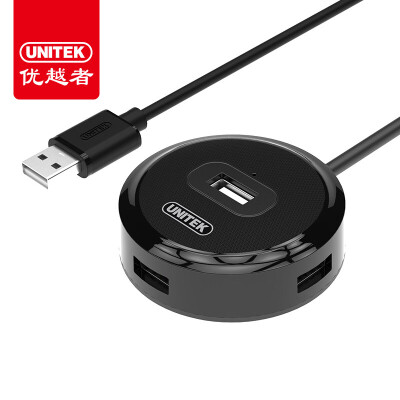 

UNITEK usb20 splitter USB high-speed extension of a drag more than four interfaces 12 meters notebook desktop computer 4 port hub HUB converter black Y-2194CBK