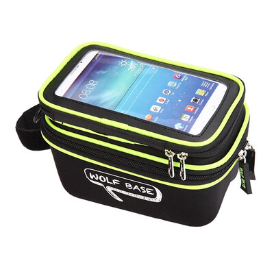 

Kay speed WOLFBASE bike on the tube saddle bag with touch screen phone sets waterproof green black hit color BG08