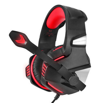 

KOTION EACH G7500 Game Headphones King glory eat chicken bass band wheat phone laptop headset black red