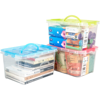 

Jingdong supermarket] according to the empire EDO plastic finishing storage box clothes debris storage box trumpet 10L 3 loaded TH-1050 pink