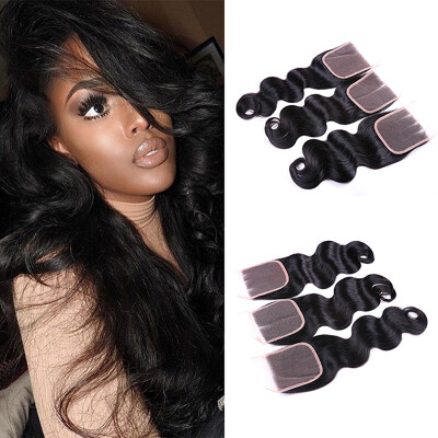 

Brazilian Human Hair Lace Closure Weaves 8A Grade Brazilian Virgin Hair Body Wave Lace Closure Unprocessed Virgin Cheap