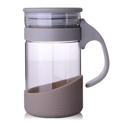 

【Jingdong Supermarket】 MIGO office heat-resistant glass water cup 0.45L with covered filter cup