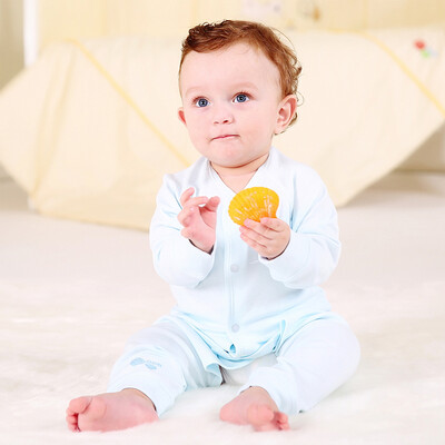 

Beibei Yi Bornbay suit spring&autumn men&women baby clothes baby clothes cotton comfortable open crotch suit BB815 beige 90