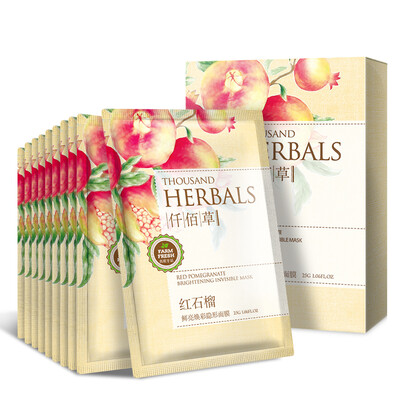 

THOUSAND HERBALS red pomegranate bright red color invisible mask 1 box 5 pieces