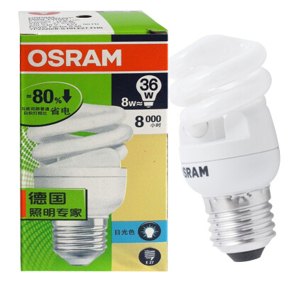 

Jingdong supermarket] OSRAM (OSRAM) full spiral energy-saving lamps 8W daylight E27