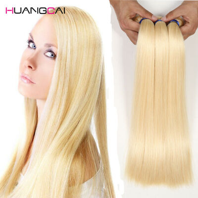 

7A peruvian Virgin human Hair Weaves 613 light blonde 1bundle Peruvian straight Human Hair Blonde Remy Hair Extensions 12-24inch