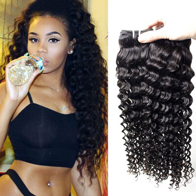 

Deep Wave Brazilian Hair 4 Bundles Curly Weave Human Hair 7A Unprocessed Virgin Hair Wet And Wavy Brazilian Hair Weave Bundles