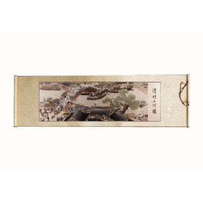 

Xun yi ji Fine embroidery paintings Riverside Scene at Qingming Festival pure hand made home decoration gift