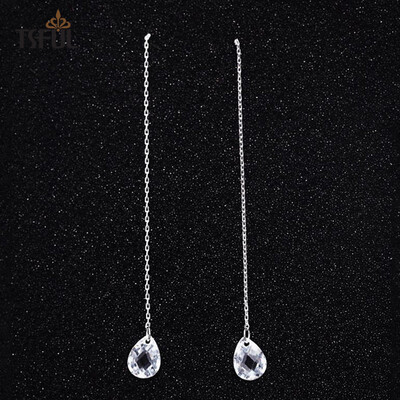 

Tsful AL212ER Earrings Women's Fashion Japan and South Korea long ear line simple temperament earrings earrings tassel earrings earrings girlfriend birthday gift water droplets ear line