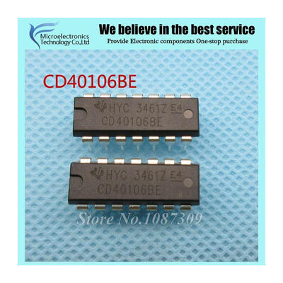 

10PCS free shipping CD40106 CD40106BE DIP14 Inverters Hex Schmitt Trigger new original