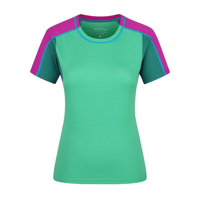 

Antarctic Nanjiren outdoor couples short-sleeved T-shirt round neck solid color quick-drying T-shirt bottoming shirt NRT7H80423 female fruit green 4XL