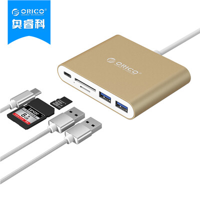 

Orrick Division (ORICO) RCC2A типа с переключателем USB3.0 / TF / SD кард-ридера HUB хабом расширения разветвитель аксессуары для ноутбуков золотого яблока MACBOOK