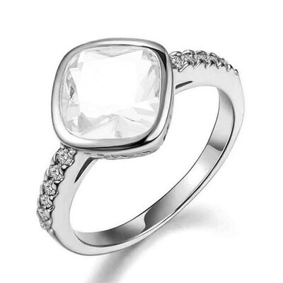 

Yoursfs Gorgerous Square Big Red Crystal Rings For Women 18 K Rose Gold Plated Rhinestone Rings 3 Colors Best Fashion Jewelry Siz