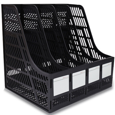 

Deli 9848 quadruple four columns file basket file box black