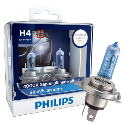 

Philips (PHILIPS) Blue Star Light H4 upgrade car light bulb 2 package color temperature 4000K