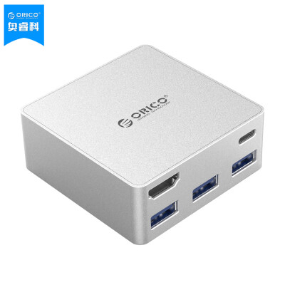 

ORICO CDHU3 TYPE-C USB3.0 Splitter HDMI Converter Многофункциональная док-станция Алюминиевый сплав Двунаправленная функция PD - Серебристо-серый