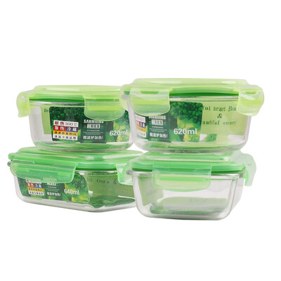 

Three cups of fine glass box refrigerator box box box glass box four sets of 8945/51 (620ml * 2 + 640ml * 2