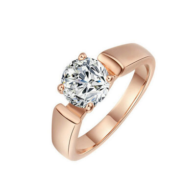 

Yoursfs@ 1.25 Carat Round Cut Cubic Zircon Engagement Rings Silver/Rose Gold Color Wedding Jewelry For Women Anel