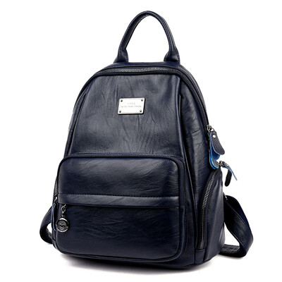 

2017 Women Leather Backpack Designer Preppy Style School Bags For Teenagers Girls Travel Bag Vintage Backpacks Mochilas Escolar