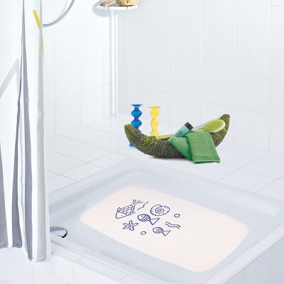 

Jingdong Supermarket] Germany Reid RIDDER non-slip mat / bathroom foot pad rubber / blue underwater world series 38 * 72cm / 64013