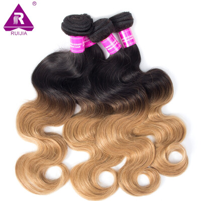 

Ombre Hair 1b 27 Brazilian Body Wave Hair 2 Tone Black Brown 100 Unprocessed Human Hair Weave 3 Bundles300g Remy Hair Extensions