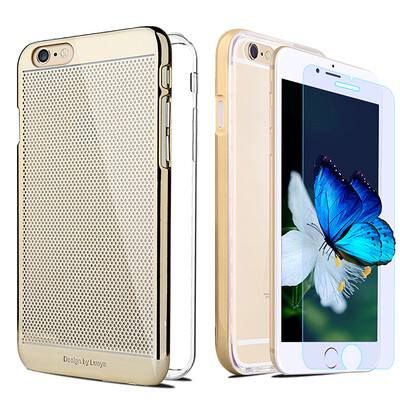 

【Корпус корпуса корпуса четыре комплекта】 KOOLIFE apple 6s плюс мобильный телефон футляр iphone6 ​​/ 6splus корпус мобильного телефона TPU прозрачная оболочка силиконовая мягкая оболочка золото ПК оболочка желтая + закаленная пленка