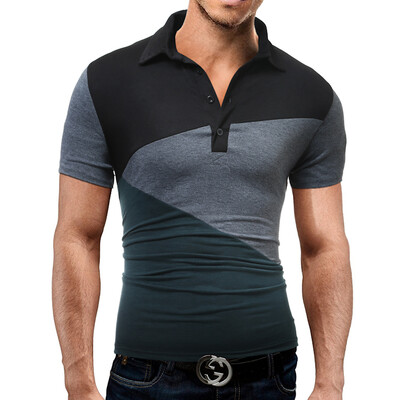 

Brand Men'S T Shirt 2017 Summer Fashion Lapel Short-Sleeved Tees Male Camisa Casual T-Shirt Slim Male Tops Tees DD02