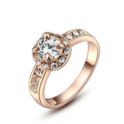 

Yoursfs cocktail rings Clear Austrian Crystal White Gold Plated Fashion Jewelry Engagement Rings Eiffel Tower Ring Drop shipping