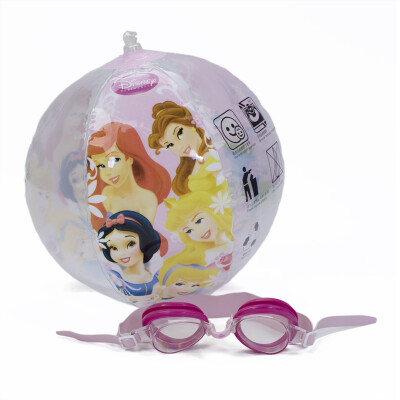 

Disney Disney DEY02036-D water polo children goggles suit swimming water equipment pink princess models