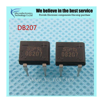 

10pcs free shipping DB207 DIP-4 Bridge Rectifiers 1000V 2A new original