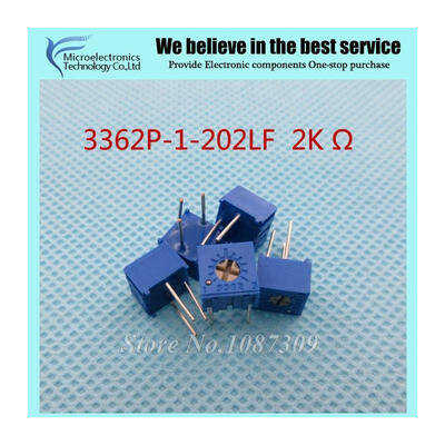

10Pcs/Lot 3362P-1-202LF 3362P 202 2K ohm Trimpot Trimmer Potentiometer Variable resistor new original