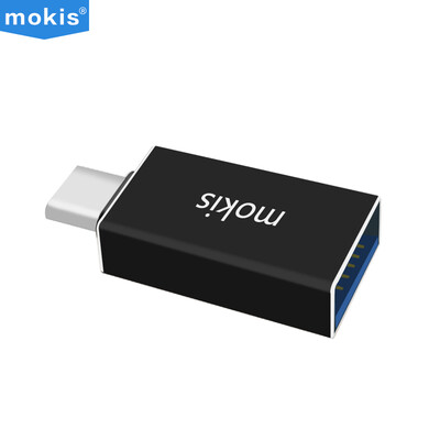 

Mokis (mokis) Type-C to USB3.0 OTG adapter / otg data cable conversion head aluminum black apple macbook / millet / music as / Huawei