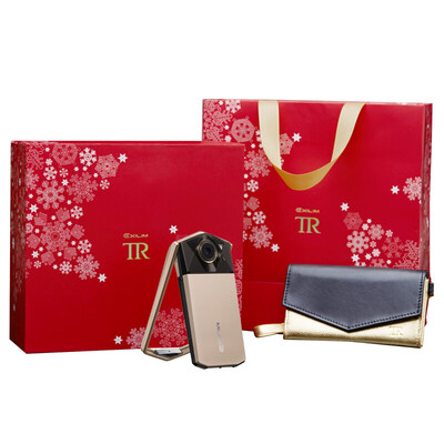 

CASIO EX-TR600 Digital Camera Limited Gift Box Customized Sonic Necklace Scarlet Gold Polar Artifact Beauty Camera