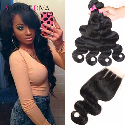 

New Malaysian Virgin Hair Body Wave With Closure 8A Grade Peerless Vrgin Hair With Closure Malaysian Hair Bunldes With Closure