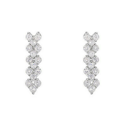 

Yoursfs AAA Full Zircon heart love to wife gold plating women girl long earrings