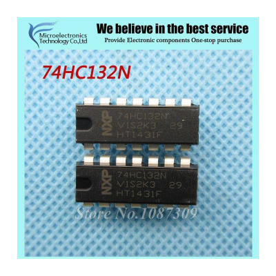 

10pcs free shipping 74HC132N 74HC132 SN74HC132N DIP-14 Logic Gates QUAD 2-INPUT NAND SCHMITT TRIG new original