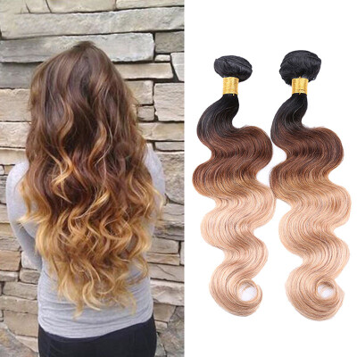 

7A Ombre Indian Virgin Hair Body Wave Unprocessed Soft Hair Indian Body Wave 3 Bundles Ombre Good Cheap IndianVirgin Hair