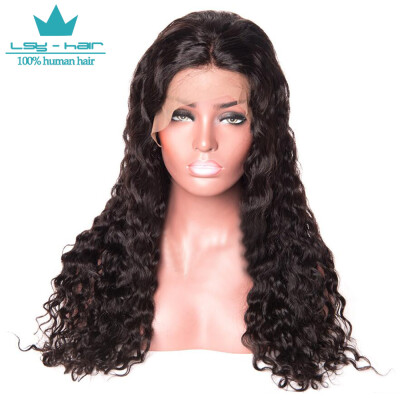 

Water Wave Full Lace Human Hair Wigs Brazilian Remy Human Hair For Black Women Natural Hairline 8-26inch