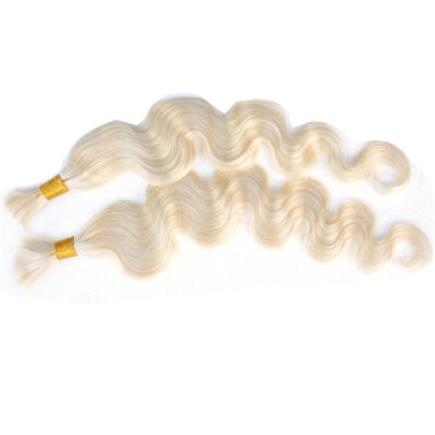 

613 blonde7A Brazilian body t hair Unprocessed human hair Bulk 3pcs/lot virgin Brazilian body wave extensions in free shipping