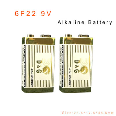 

MJKAA® 2шт 6F22 Щелочные батареи 9 вольт Батареи 1604G 6LR61 9V Батарея 1604 для бесконтактного инфракрасного термометра GM300