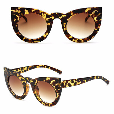 

Peekaboo round cat eye sunglasses 2017 fashion sexy gradient white black big ladies sun glasses for women cat eye luxury oculos