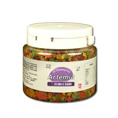 

Paint petture ornamental fish three-color flakes feed 20 grams by Yan Yan enhanced tropical fish food balanced nutrition feeding feeding spoon