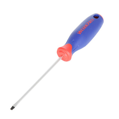 

Vanke WORKPRO W021217N high-quality vanadium steel magnetic word screwdriver 3 100mm double-color handle screwdriver screwdriver screwdriver