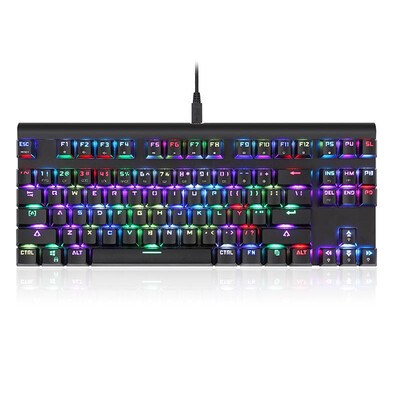 

Маунт леопард (Motospeed) CK101 RGB механической клавиатуры клавиатура механических клавиатуры черная красная ось