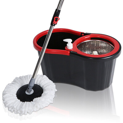 

Revitalization of the eight-word rotating double drive mop bucket hand-pressed stainless steel basket spin dehydration two TPM1298
