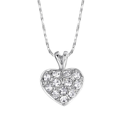 

Yoursfs@ Brand Fashion Jewelry Crystal Necklace Lovely Heart Pendant Chain Necklaces For Best Friends Gift