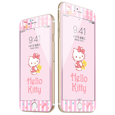 

Подлинная HelloKitty плюс отличное яблоко iPhone6plus / 6splus закаленного стекла мембраны стороны пленки из углеродного волокна мягкой пастели флэша фильмом ранее Каиди