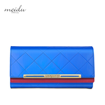 

MEIDU Womens handbags leather fashion patent leather evening bag 30 off clutch wallet MWS160723 blue