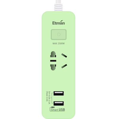 

Британский Терман (Etman) Dual USB 1,8 м зеленый мастер управление переключением преобразователь питания мини многофункциональный разъем карты сопротивление полоса творческая