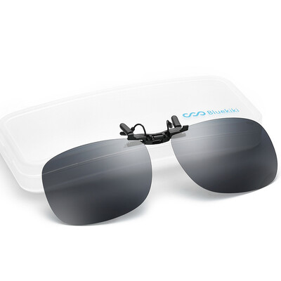 

Jingdong supermarket] blue its (Bluekiki) polarized clip sunglasses men and women myopia glasses clip driving mirror glasses clip 40 black and gray large